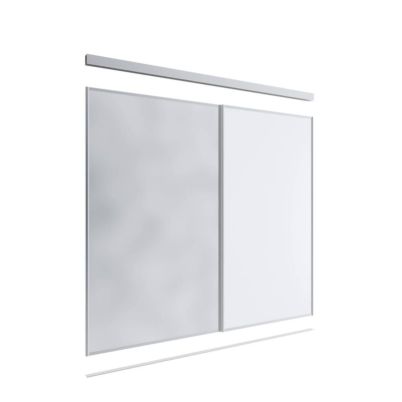 2100 x 1801 - 2400mm 1 Mirror 1 Melamine 2 Door Combo Package