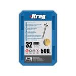 Kreg 32mm Zinc Coarse Thread MaxiLoc Head Pocket-Hole Screws - 500 Pack