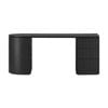 Payton  3 Drawer RHF Computer Work Desk Table Black