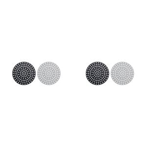 2PK 2pc Cuisena Air Fryer Silicone Round Mat Black & Grey 19.5cm