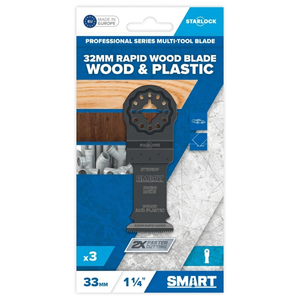 SMART Starlock 32mm Rapid Wood Multi-Tool Blade - 3 Pack
