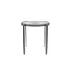 Seek and Ramble Gatsby Round 48cm Fluted Glass Side Table Gunmetal Grey