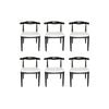Sk designer living | pack of 6 | replica hans wegner elbow chair ch20 - black & white