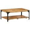 vidaXL Coffee Table 2-Layer Side Table Living Room End Table