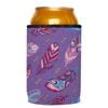 Stubbyz Purple Boho Feathers Stubby Cooler