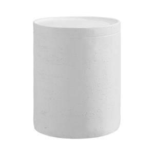 Oikiture Side Table Coffee End Stool Bedside Magnesium Cement Round