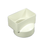 Icon Plastics 100 x 65mm - 90mm PVC Downpipe Adaptor