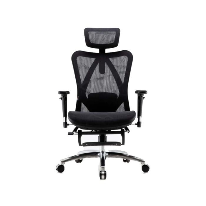 SIHOO M57 Ergonomic Office Chair with Built-in Footrest (Black)