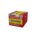 ZENITH M10 x 60mm Stainless Steel 304 Grade Cup Head Bolts And Nuts - 12 Pack