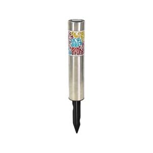 Click 28cm Mosaic Solar LED Bollard Light