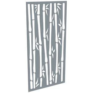 ProtectorAl 300-1200w x 1201-2400h Silver Brushed/Gloss White Bamboo Unframed Composite Deco Panel