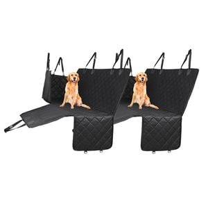 SOGA 2X 600D Black Oxford Cloth Waterproof Dog Car Cover