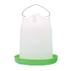 2pc Show Master Green and White Straight Type Poultry/Bird Drinker 122L 4L