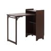 Lauft Collapsible Bamboo Wood Folding Computer DeskWorkstation w/ Bookshelf