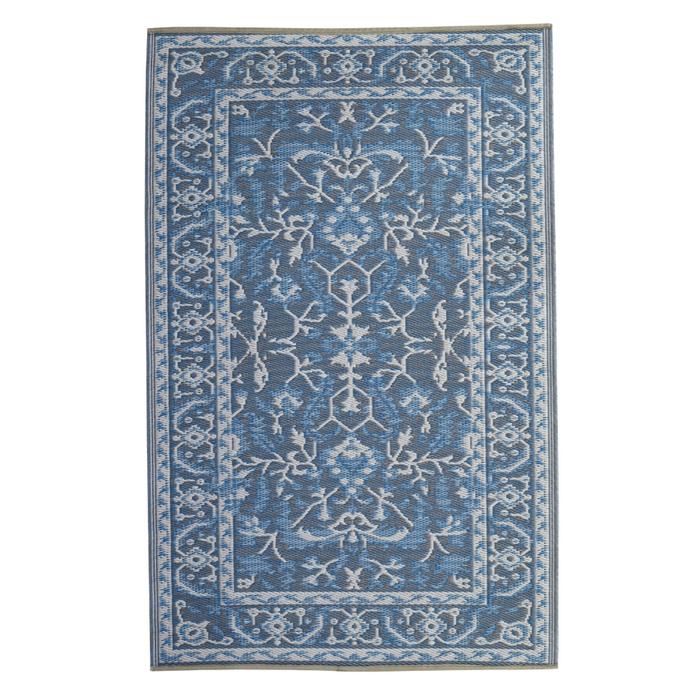 Fab Habitat 240x300cm  Blue Nain Recycled Plastic Outdoor Rug