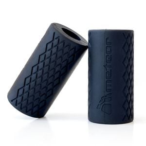 METEOR Black 10x5cm Slilcone Non-Slip Barbell Protective Pad