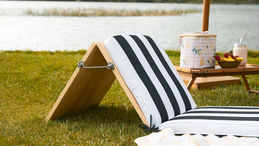 camping lounger at the beach