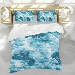 3D Ocean Waves 282 Bed Pillowcases Quilt King Single Size
