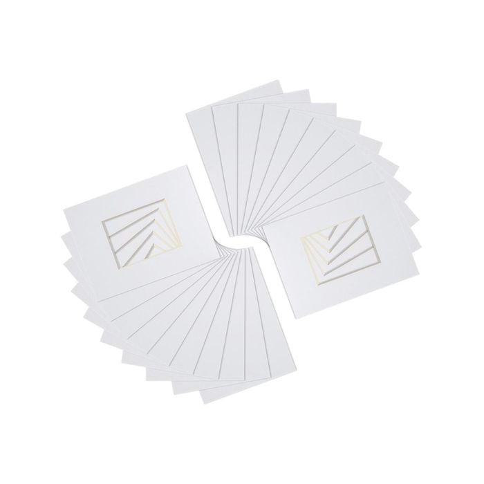 Nicola Spring 8" x 10" for 4" x 6" Picture Photo Mounts - White - Pack of 20