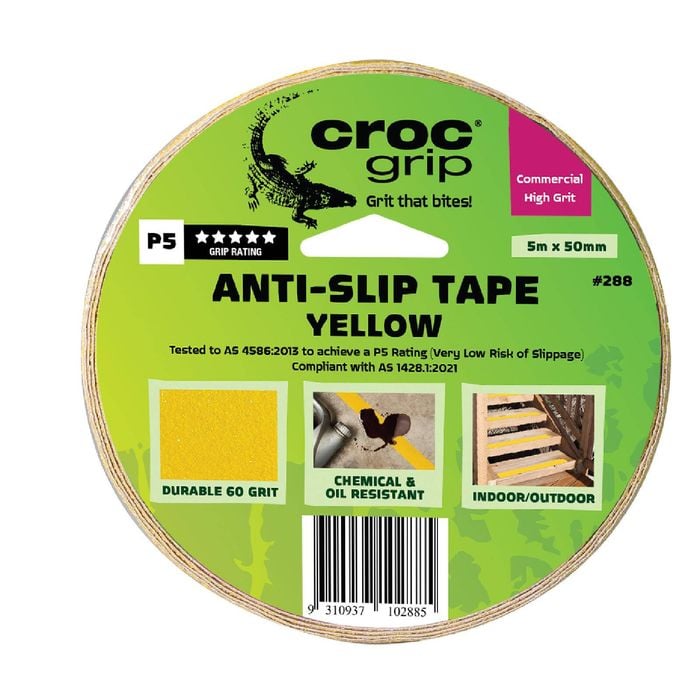 Croc Grip 5m x 48mm Yellow Anti Slip Tape