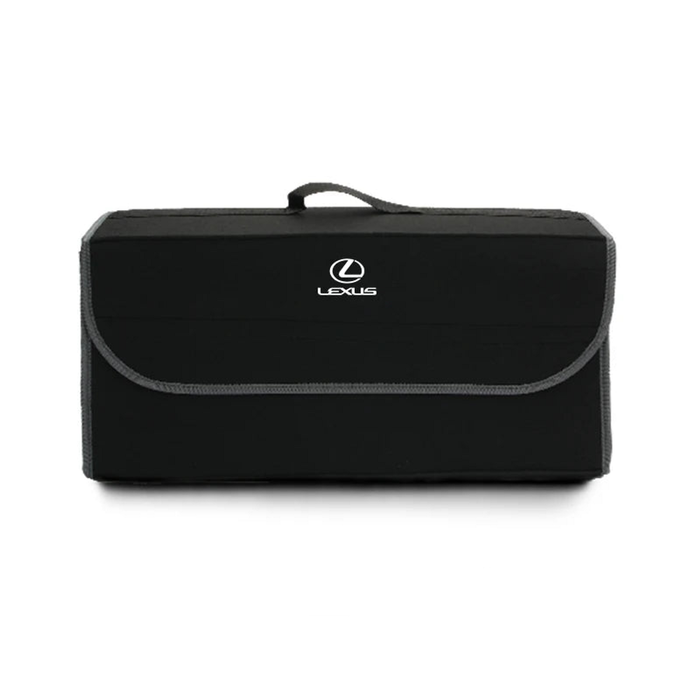 NNEOBA Large Car Seat Rear Storage Pouch Soft Felt Trunk Organizer Bag Black