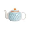 Nicola Spring Hand Printed Teapot - Ceramic Porcelain Patterned Tea Pot - 820ml