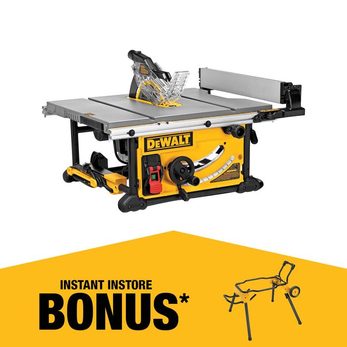 DeWALT 254mm 2000W Heavy Duty Portable Table Saw DWE7491-XE