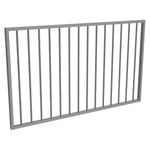 ProtectorAl 1201-1500 W x 900 H mm Palladium Silver Aluminium Flat Top Garden Gate 