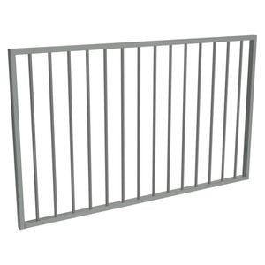 ProtectorAl 1201-1500 x 900mm Palladium Silver Aluminium Flat Top Garden Gate