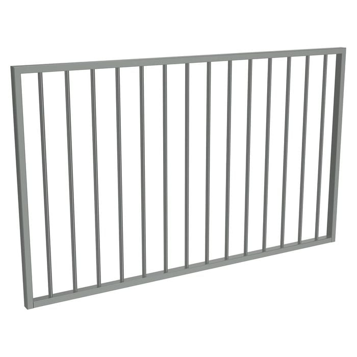 ProtectorAl 1201-1500 x 900mm Palladium Silver Aluminium Flat Top Garden Gate