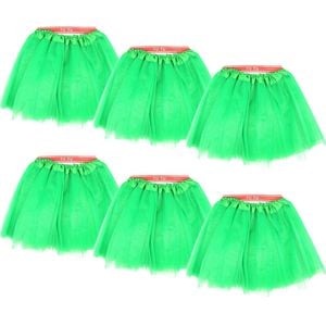 6x Green Tulle Ballerina Tutu – Small, 3-Layer Children’s Costume Skirt Australia Day - Green | Small | Tutu