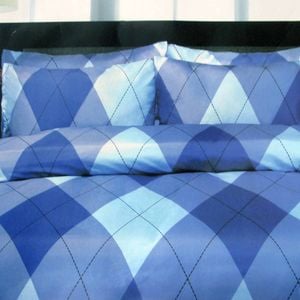 Big Sleep 8 Pce Bed in a Bag Set Argyles Blue King