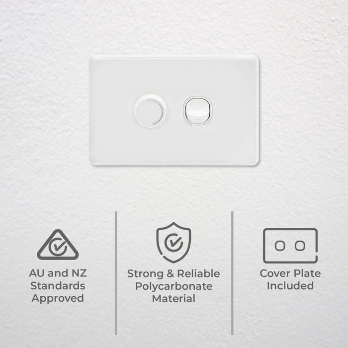 DETA 200W Universal Electronic Dimmer With X6 Series Wall Switch
