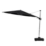 Coolaroo 3.5m Black Round Hampton Cantilever Umbrella With Base