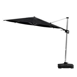 Coolaroo 3.5m Black Round Hampton Cantilever Umbrella With Base