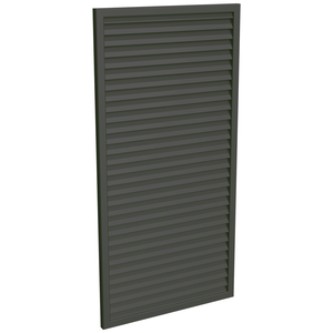 ProtectorAl 300-1000W X 1001-2000H Woodland Grey Aluminium Welded Louver Panel Horizontal 5mm overlap