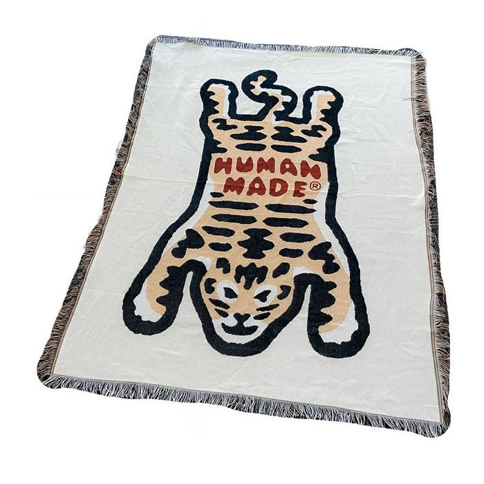 Anycozy Yellow Tiger Pattern Throw Blanket Sofa Cover Camping Mat