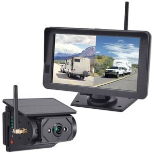 Elinz Digital Wireless 7" Monitor Dvr 2.4ghz Solar Magnetic 1080p Backup Rear Front Camera Kit