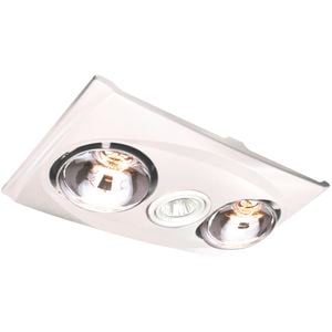 Manrose White 2 Light Heat Fan