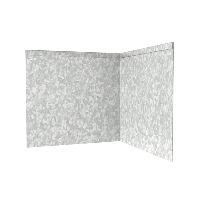 TerraForm Edging 290mmH x 610mmW  2.5mm Gauge Galvanised Steel Inside Corner 