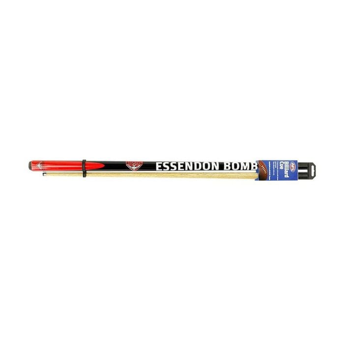 AFL 2-Piece Cue Essendon Ash Shaft 10mm Elkmaster Tip Billiards/Pool