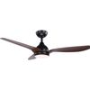 FanForce Revo Smart DC Ceiling Fan W/ LED Light & Remote 48in Black/Walnut