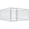 vidaXL Outdoor Dog Kennel Animal Pet Cage House Galvanised Steel Multi Sizes