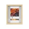 Unigift Shadow Box Wooden/Glass Picture Photo Frame 20x25cm/13x18cm Natural