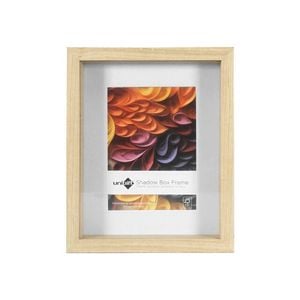Unigift Shadow Box Wooden/Glass Picture Photo Frame 20x25cm/13x18cm Natural