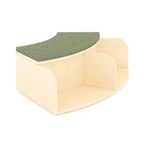 Jooyes Puzzle Series Kids Curved Book Storage Bench with Cushion