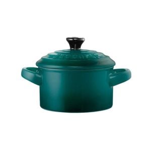 Le Connoisseur Stoneware Mini Casserole With Lid 160ml Teal 9x5cm Baccarat