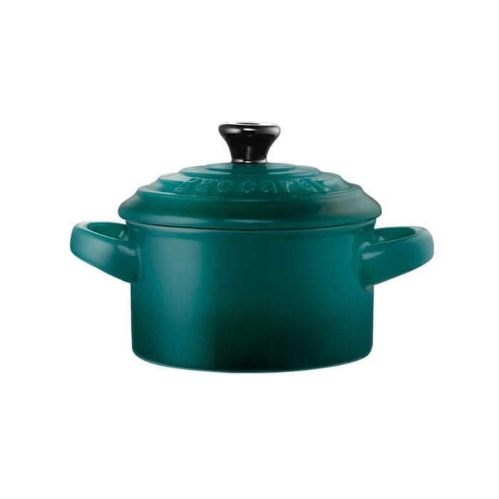 Le Connoisseur Stoneware Mini Casserole With Lid 160ml Teal 9x5cm Baccarat