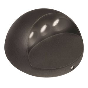 Brilliant 2W Black Waymaker Round Garden LED Step Light