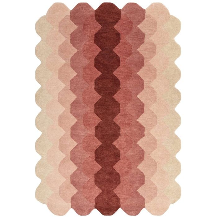 The Rug Connection Asiatic Hive Pink 230x160cm - Medium Hand Tufted Wool Indoor Floor Rug